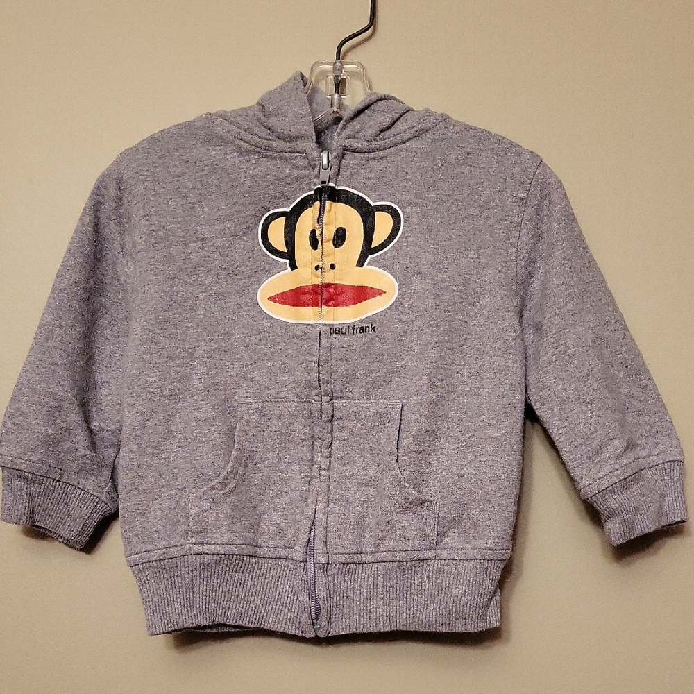 Paul Frank grey zip up hoodie